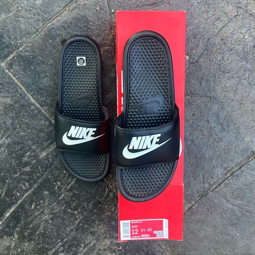 Nike Kids Black Slide Sandals